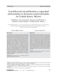 Cuantificación de polifenoles y capacidad antioxidante en duraznos