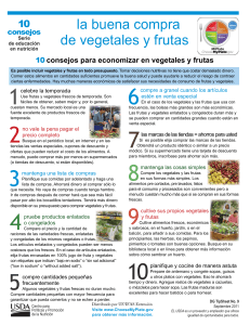 9. La buena compra de vegetales y frutas