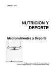 NUTRICION Y DEPORTE Macronutrientes y Deporte