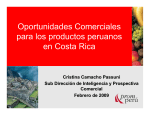 Oportunidades Comerciales para los productos peruanos en Costa