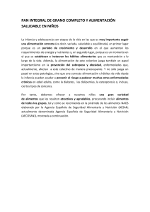 PAN INTEGRAL DE GRANO COMPLETO Y ALIMENTACIÓN