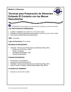 Evitando El Contacto con las Manos Descubiertas