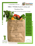 FREE 7-WEEK Family Cooking and Nutrition Class