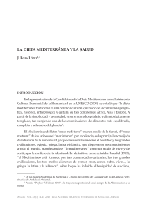 Boza López, J. (2010): "Dieta mediterránea y salud"