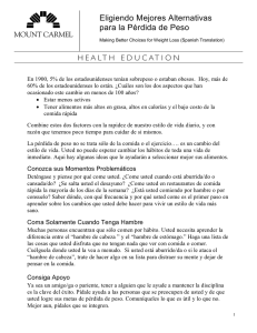Eligiendo Mejores Alternativas para la Pérdida de Peso