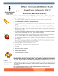 Lista de meriendas saludables en el aula