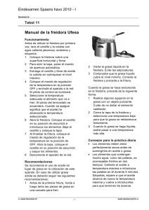 Manual de la freidora Ufesa