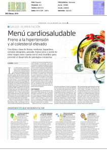 Menú cardiosaludable - Fundación Española del Corazón
