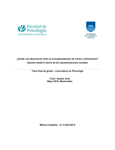 ¿Existe una disociación entre la conceptualización de comer y