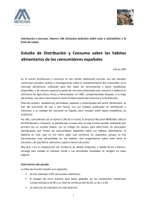 Estudio de Distribución y Consumo sobre los hábitos alimentarios