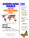 ACADEMIA GLOBAL MONARCH NOCHE INTERNACIONAL 2016: