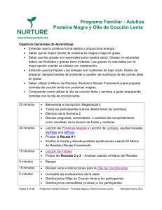 Programa Familiar - Adultos Proteína Magra y Olla de