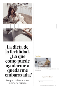 La dieta de la fertilidad. ¿Lo que como puede