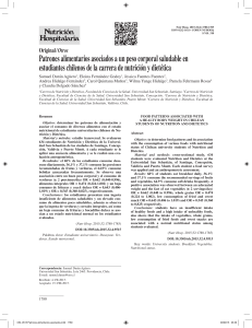 Patrones alimentarios asociados a un peso corporal saludable en