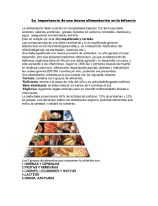 La importancia de una buena alimentación en la infancia