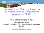 Introducción a la FDA y a la Nueva Ley de Modernización de la