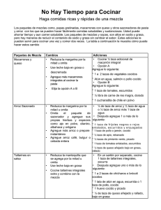 No hay tiempo para cocinar...haga comidas de una mezcla