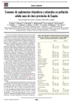 Consumo de suplementos vitamínicos y