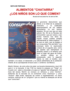 alimentos "chatarra" ¿los niños son lo que comen?