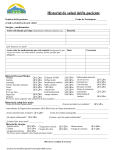 Historial de salud del/la paciente
