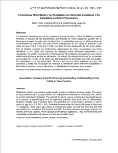 preferencias alimentarias y su asociación con - Psicología-UNAM