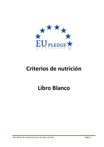 Criterios de nutrición Libro Blanco