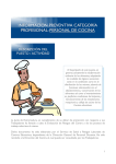 Ficha de información Personal de cocina.