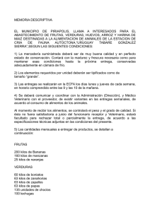 Memoria L-A- 67 -2016 suministro frutas y verduras ECFA