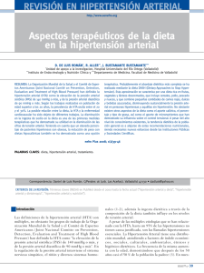 aspectos terapéuticos de la dieta en la hipertensión arterial