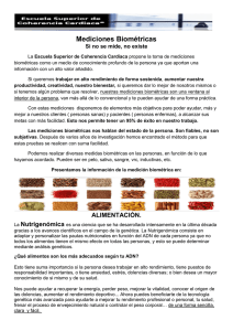 Mediciones Biom&eacute;tricas