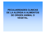peculiaridades clinicas de la alergia a alimentos de origen animal o