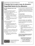 Disaster Quick Tips: Basic Food Safety (Spanish)