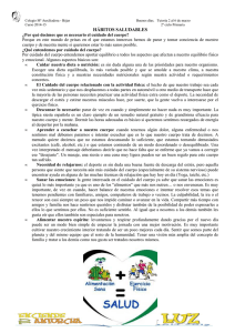 Salud segundo ciclo EP - Colegio Concertado Mª Auxiliadora