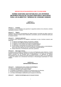 norma sanitaria que establece los criterios microbiologicos