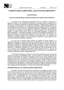 toxiinfecciones alimentarias: ¿una patología emergente?