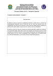 Processo Seletivo 2013-2 – Disciplina: Espanhol