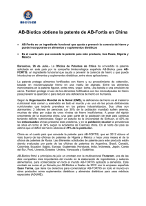 AB-Biotics obtiene la patente de AB