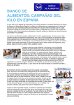 Banco de alimentos: campaña del kilo en España