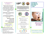Alimentación del infante - Instituto de Deficiencias en el Desarrollo