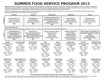 summer food service program 2013