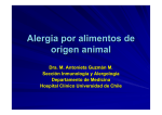Alergia por alimentos de origen animal