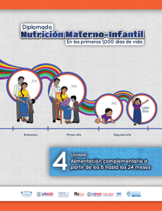Unidad 4: Alimentación complementaria a partir de los 6