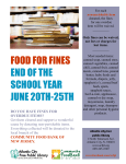 food for fines end of the school year june 20th-25th