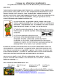 Conoce tus alimentos, Septiembre