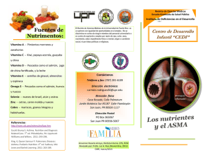 nutrientes y asma - Instituto de Deficiencias en el Desarrollo
