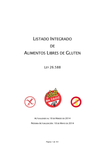 Listado de Alimentos Libres de Gluten 18 03 2014