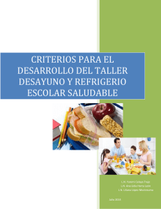 CRITERIOS PARA EL DESARROLLAR EL TALLERES DE DE