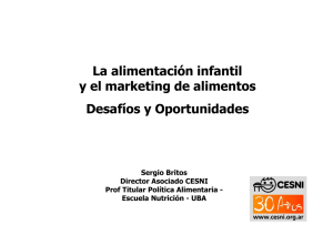 La alimentacion infantil y el marketing de alimentos