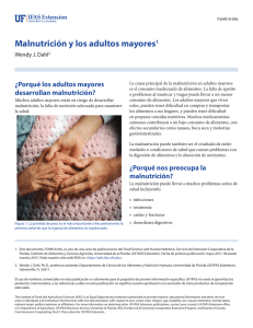 Malnutrición y los adultos mayores1 - EDIS