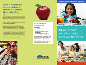 Educación sobre nutrición = mejor salud para las familias